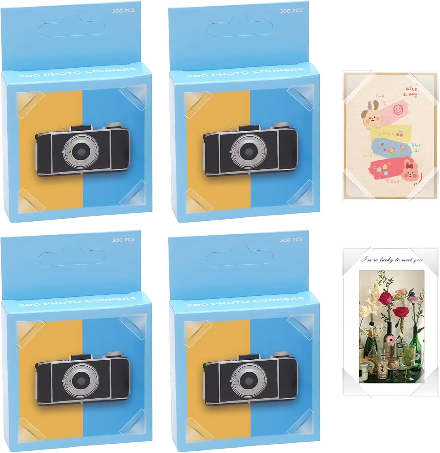 Fotohoeken 2000 stuks - zelfklevend transparant - naadloze integratie - ideaal voor fotoalbums - m-winkel