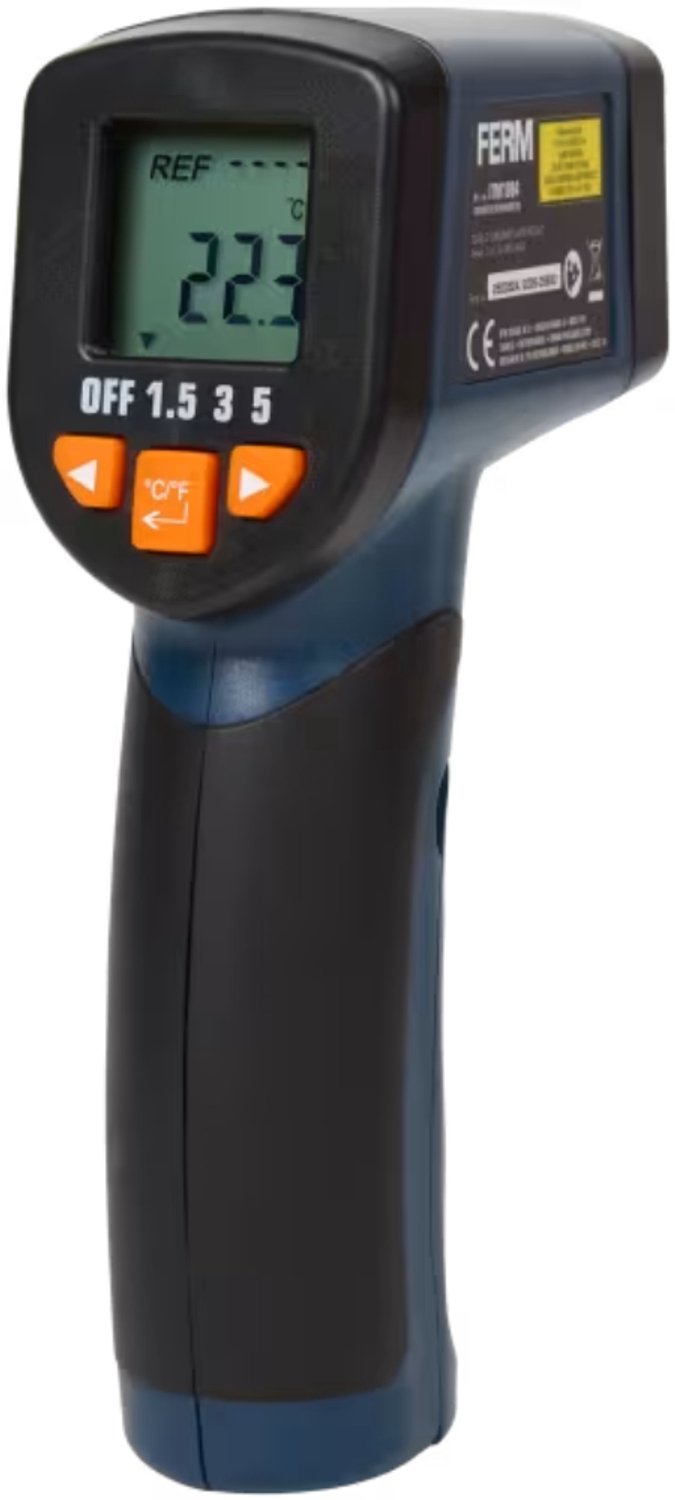 FERM infrarood thermometer Max. 380°C - Meet temperaturen contactloos van -50°C tot 380°C
