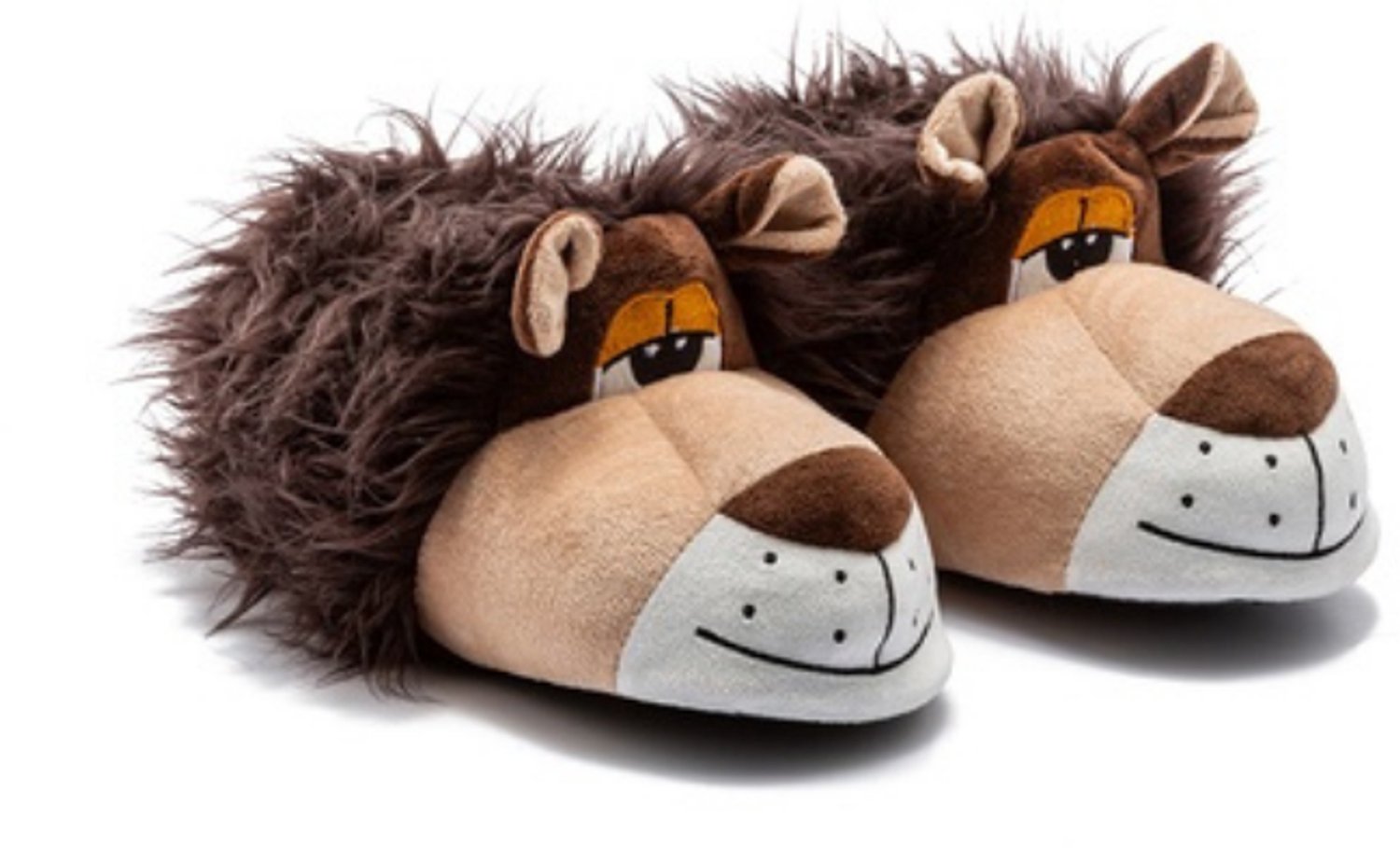Berussa - Twigy Heren Pluche Pantoffels - Heren - Heren Pantoffels - Pantoffels - Duurzaam - Antislip - Sloffen - Warme Zachte Zool - Herenmode - Leeuw - Leeuwenpatroon 36/46