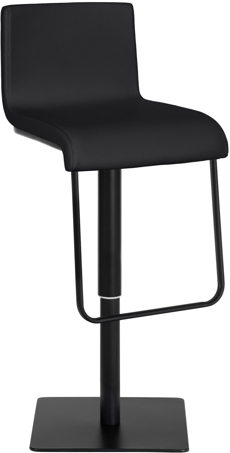 Luxe Comfort Barkruk - Verstelbaar - Zwart zwart/zwart