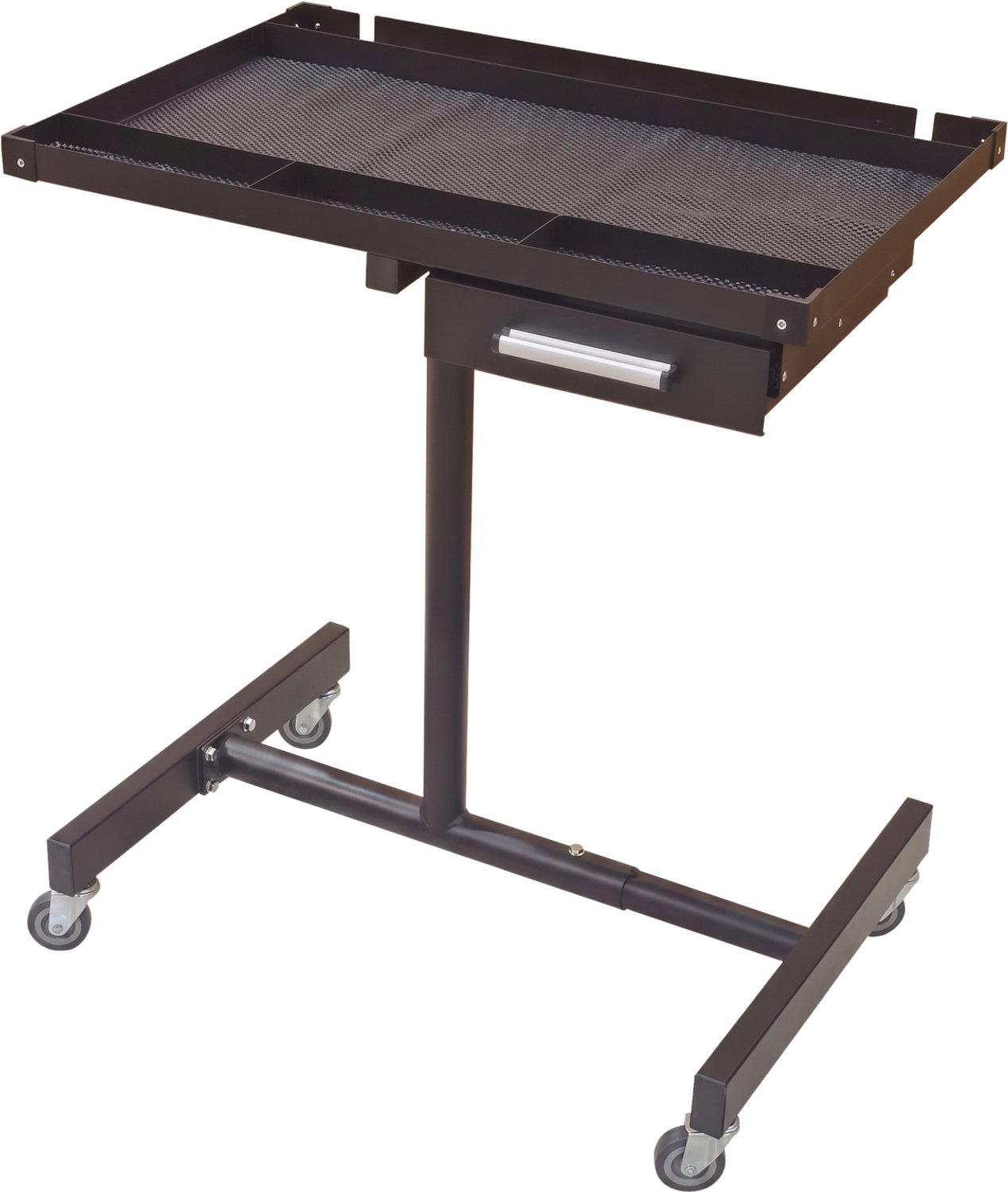 YATO YT-08954 Verrijdbare Werkplaatswagen / Mobiele Servicetafel - In Hoogte Verstelbaar (79-120 cm) - Met Lade - Max. 100 kg - Stalen Werktafel op Wielen