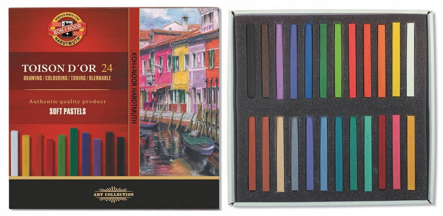 Koh-I-Noor Toison d'Or Droge Pastels - 24 Kleuren
