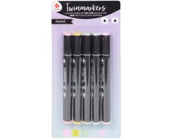 Marqueurs à l'alcool DécoTime 5 pièces - Pastel - Marqueur double