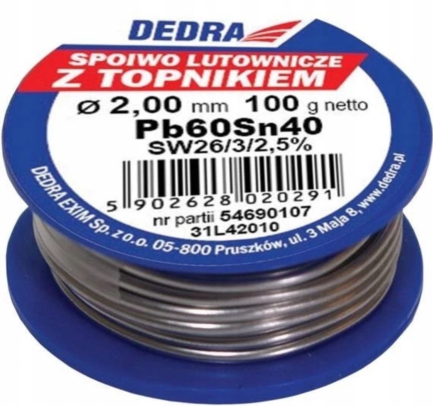 Dedra Soldeer met Flux 2.0mm - 100g