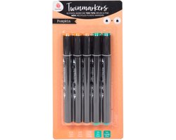 DécoTime alcoholmarkers 5 stuks - Pumpkin - Twinmarker