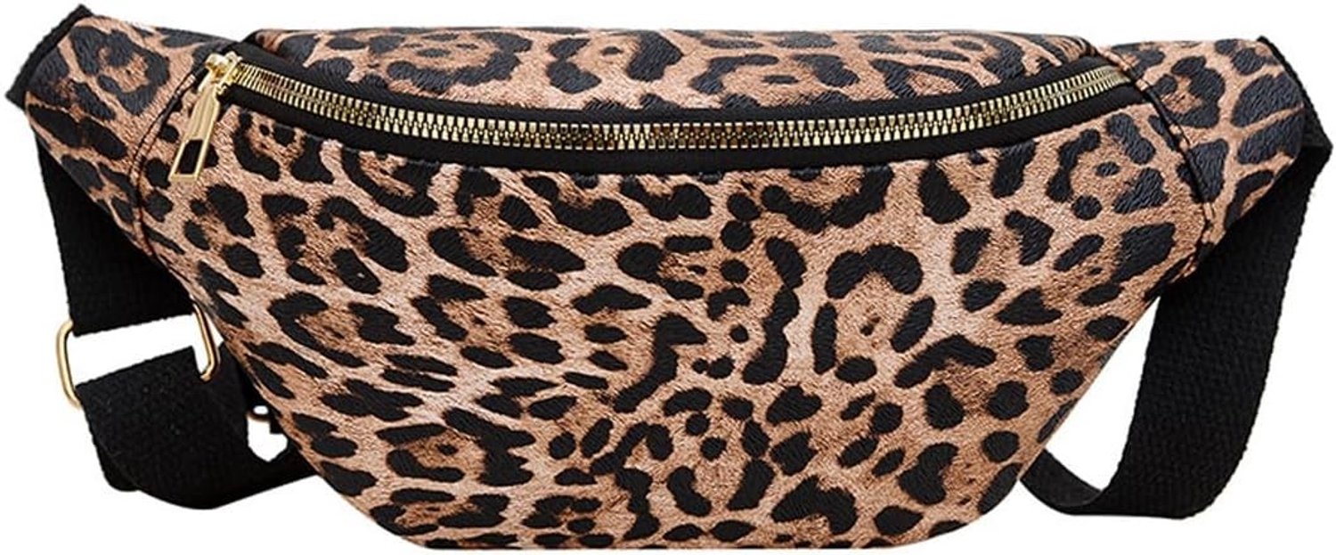 Elegante Schoudertas in Luipaardprint, Draagbare Crossbody Tas voor Vrouwen, Stijlvolle Crescent Bag met Ruimte voor Essentials
