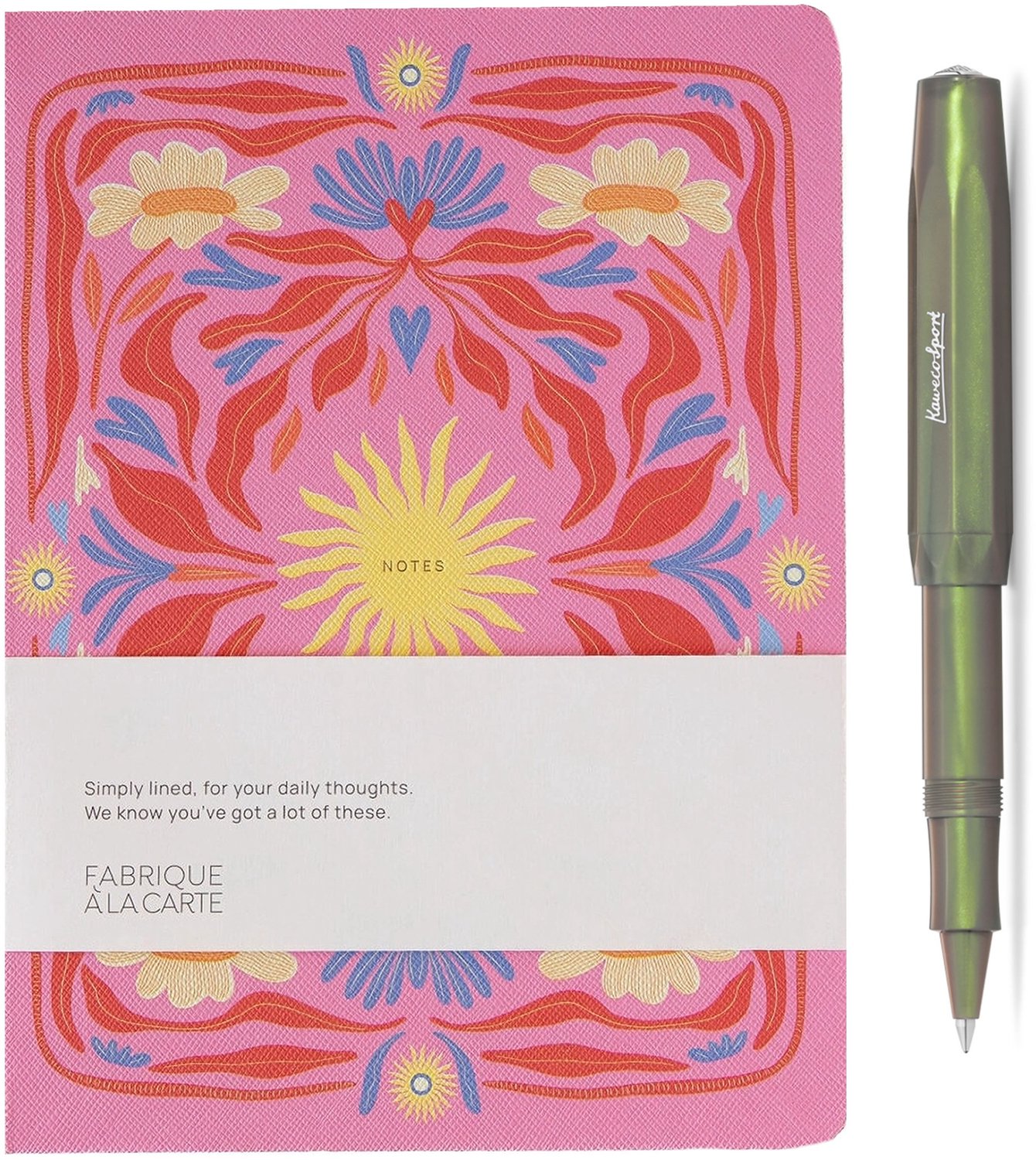 Kaweco - Sport - Gel Roller - Lunar Shadow Green - Fabrique - Notitieboek - gelineerd Sun Pink