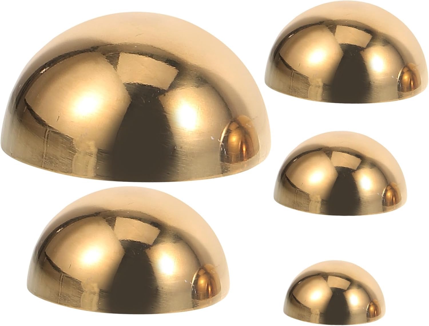 5stuks Tuin Reflecterende Bollen Roestvrijstalen Hemisfeer Decoratie Glanzende Buiten Spiegelballen Voor Wanddecoratie Tuinaccessoires Diverse
