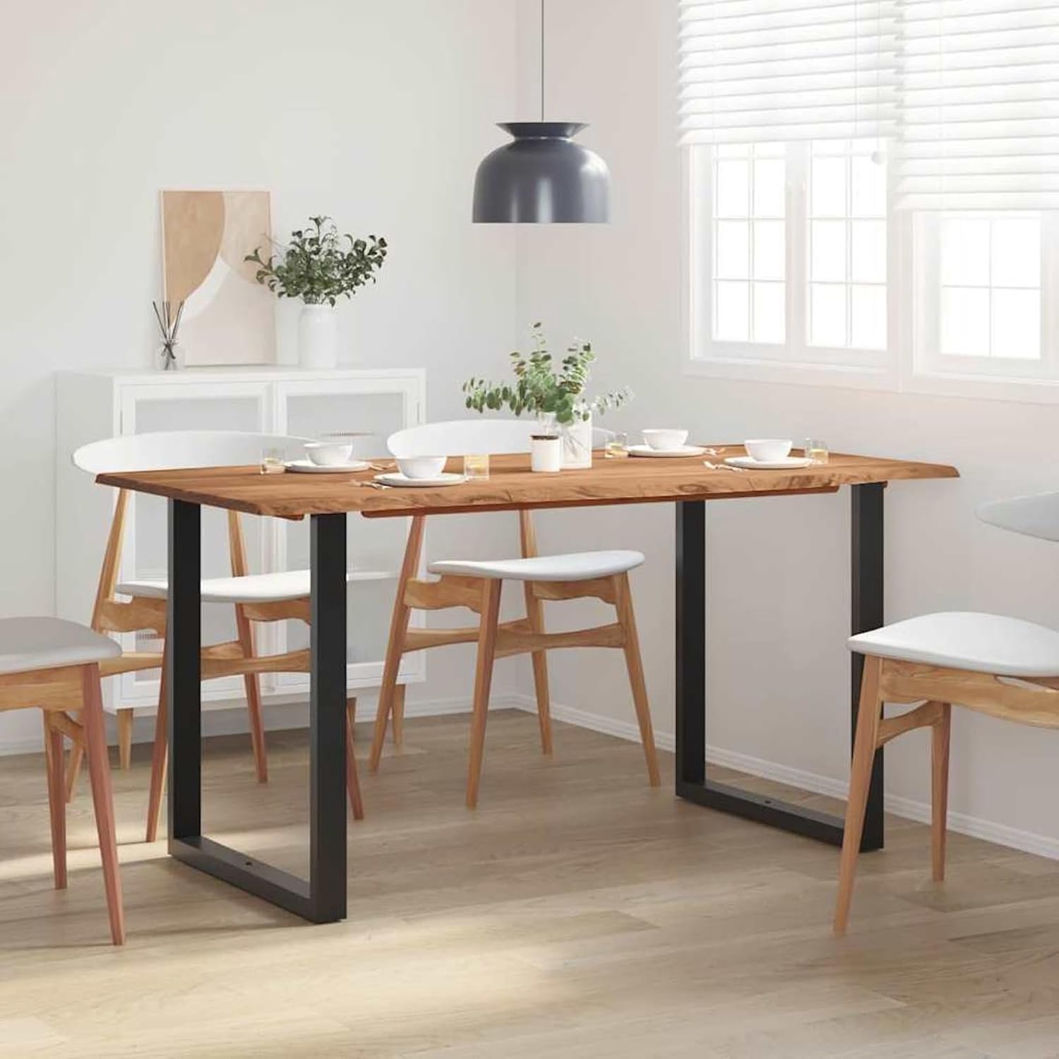 Eettafel keukentafel eetkamertafel tafel eetkamer houten tafel 160x80x76 cm massief acacia