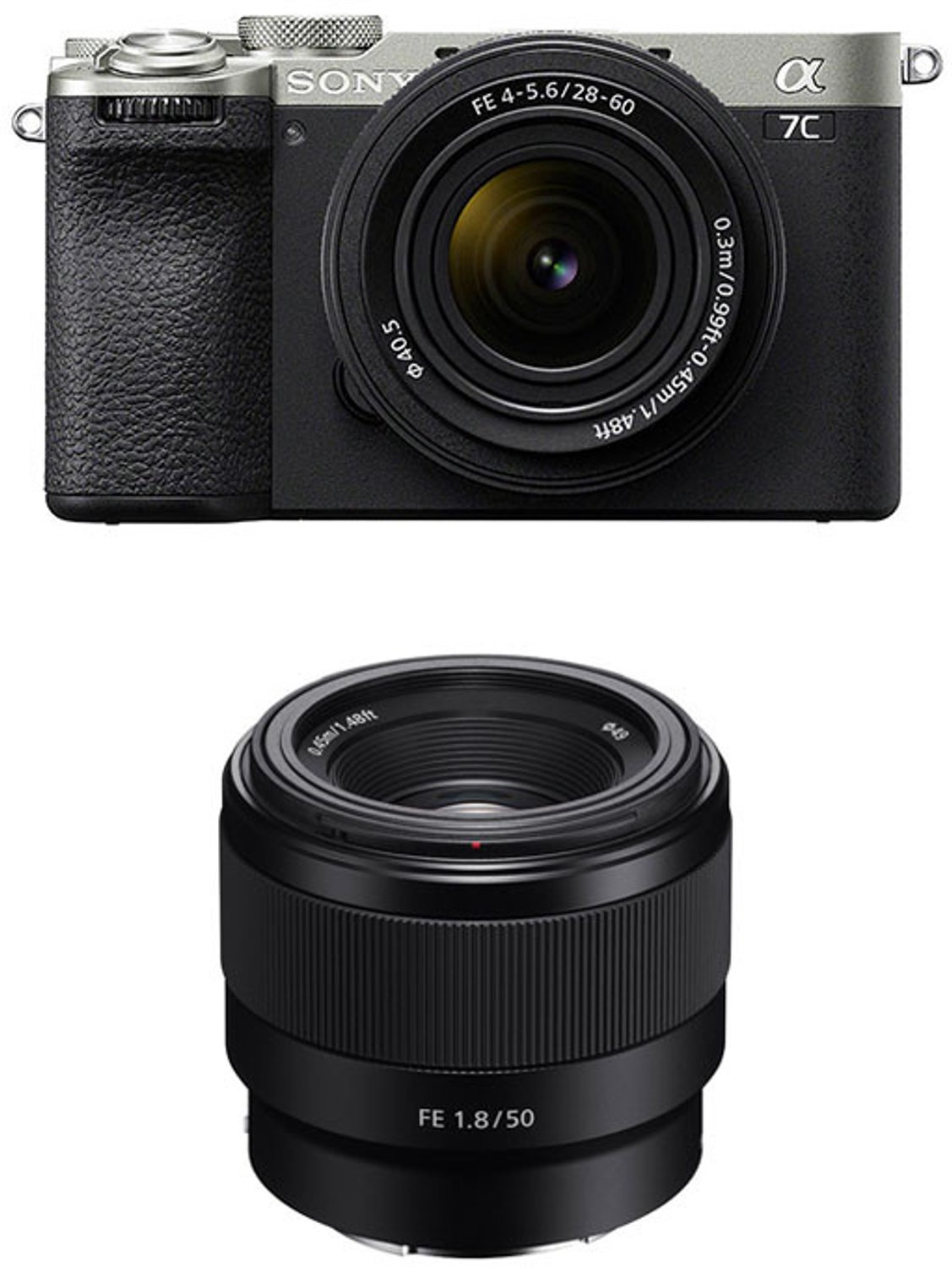 SONY ALPHA 7C II Silber + FE 28-60 mm f/4-5.6 + FE 50 mm f/1.8 Objektiv