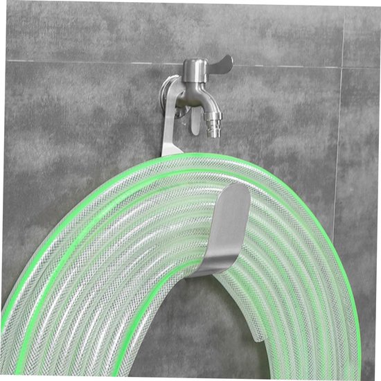 Minimalistische Waterorganizer Slanghouder Voor in De Tuin Stevig Roestvrij Staal Eenvoudig Te Gebruiken — afbeelding 3