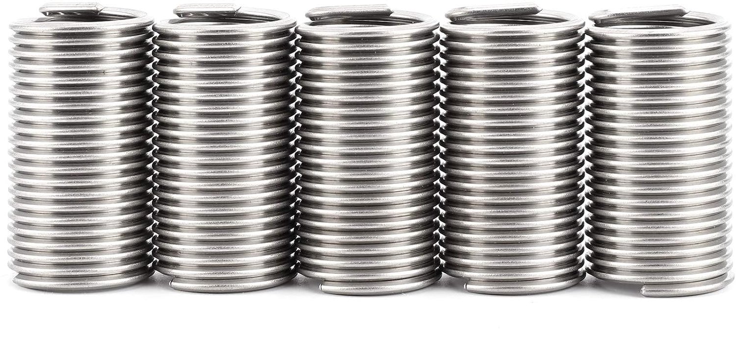 5 stuks Draadinzet RVS Beschermende Spiraalhuls Schroefreparatieset M24x3x3D Schroefdraadreparatiehuls Schroefdraadinzet Klinkmoer Set