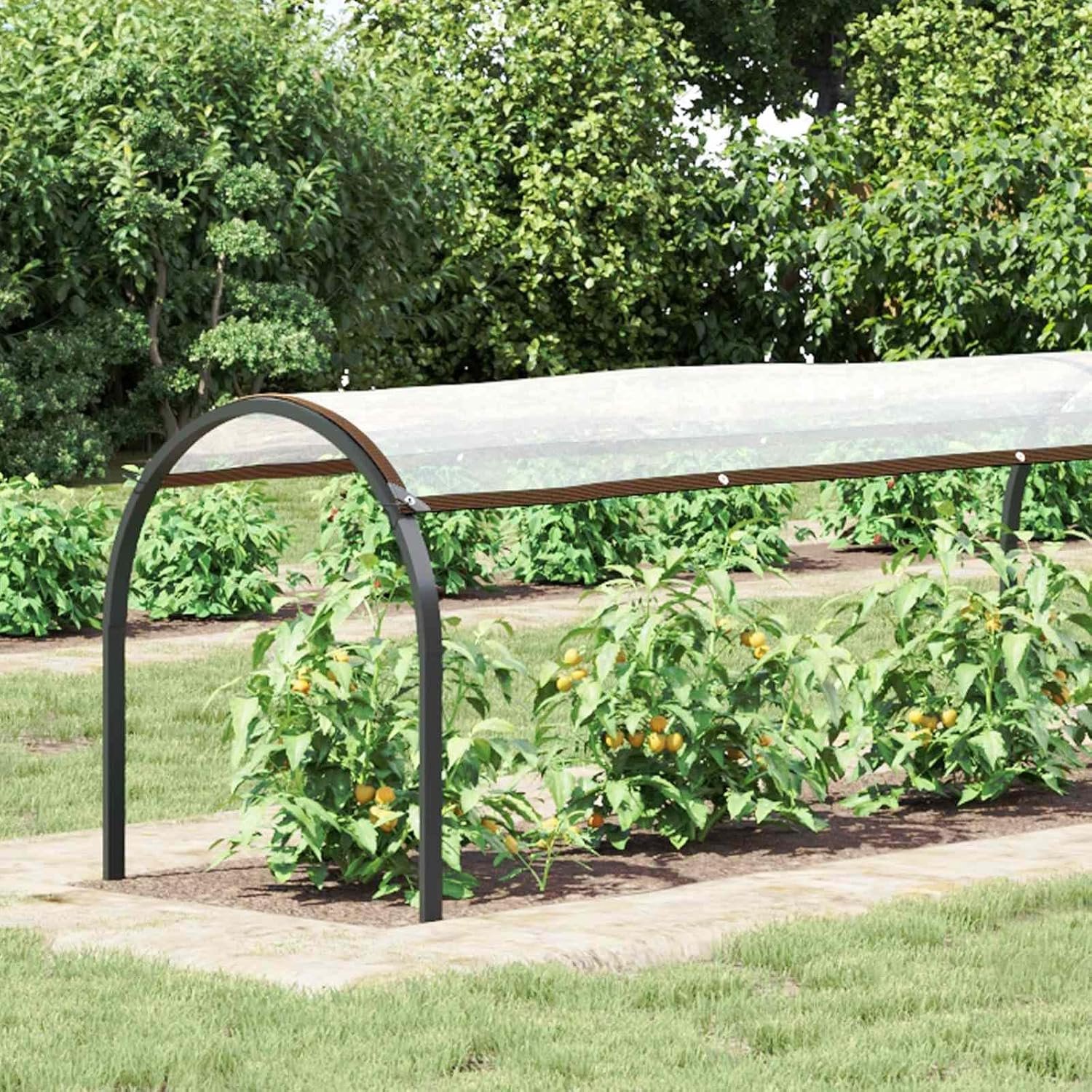 20 x 1,5 m, transparant, PE-weefsel, voor tuin, terras, meubelbescherming