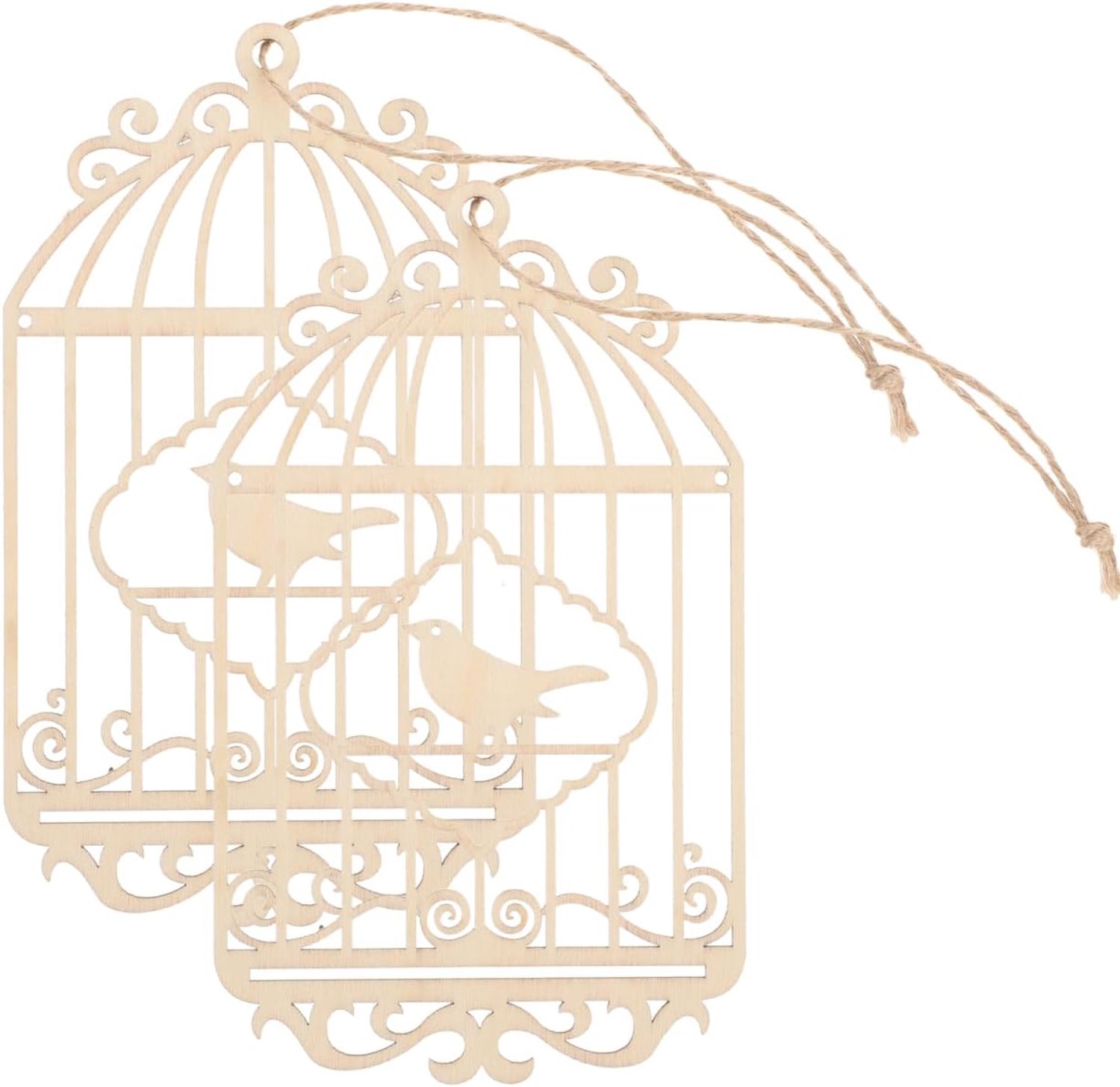 Uitsparingen in De Vorm Van Een Vogelkooi Onafgewerkte Decoratieve Plakjes Voor Knutselwerkjes