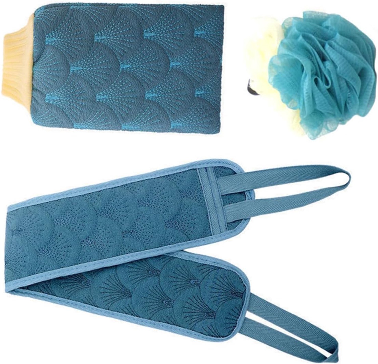 3stuks Delige Doucheballen Verstelbare Badhanddoek Scrubber Rugwisser Voor Dagelijkse Diepe Lichaamsreiniging Exfoliërend Makkelijk Schoon Te Maken