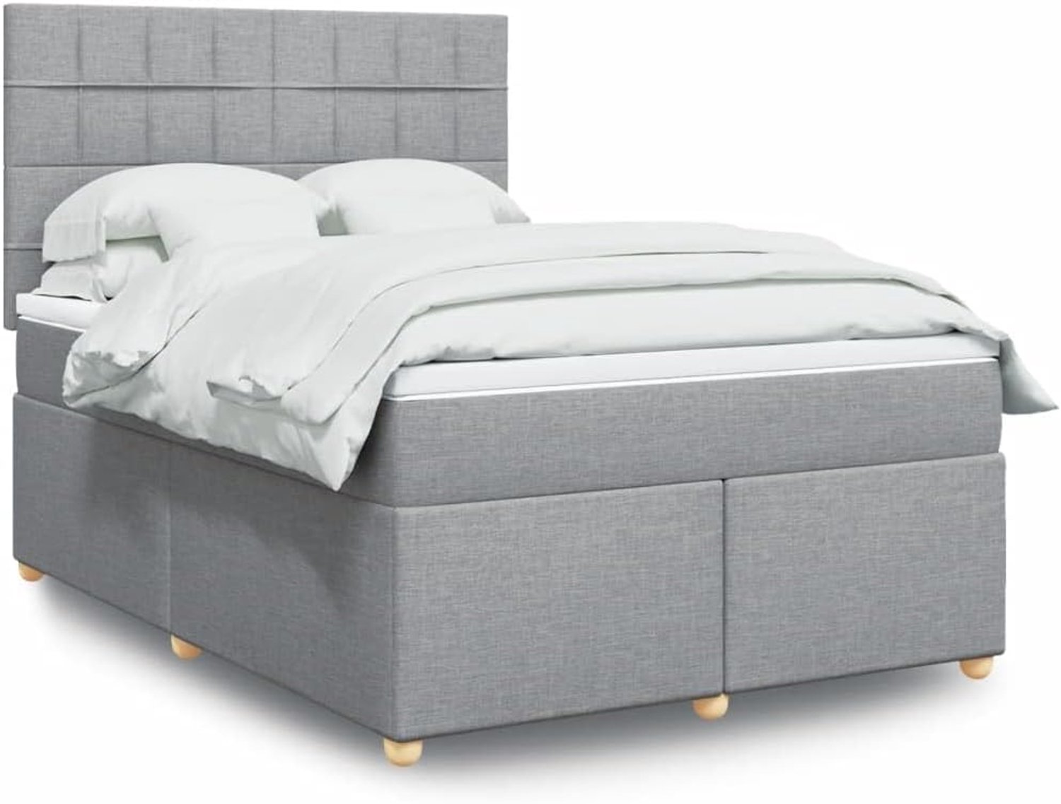 Pocketveringmatras Boxspringbed Lichtgrijs 140x190 cm