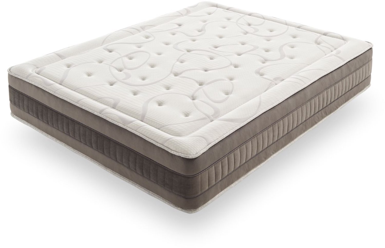 Matris Visco-elastische Matras Luxury Magnus Premium 200X200 Hoogte 28 +/- 1 cm. Middelhoge stevigheid. Matris Wit