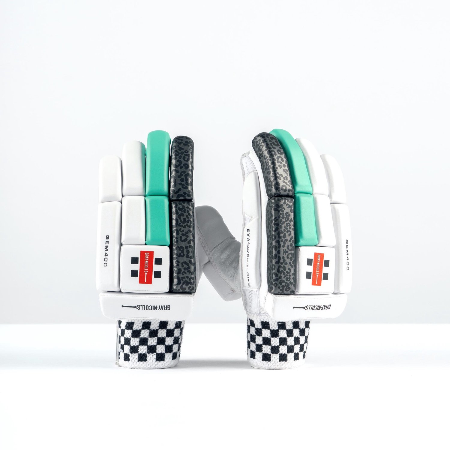 Gray-Nicolls handschoen speelgoed - Gem 3.1 400 RH wit aqua cricket.
