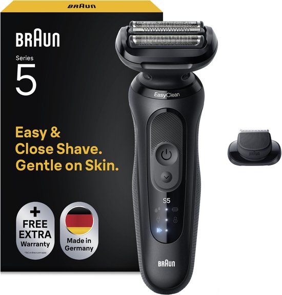 Braun Series 5 52-N1200S - Elektrisch Scheerapparaat voor mannen - Tot 50 min gebruikstijd - Precisie Trimmer Opzetstuk - 100% Waterdicht