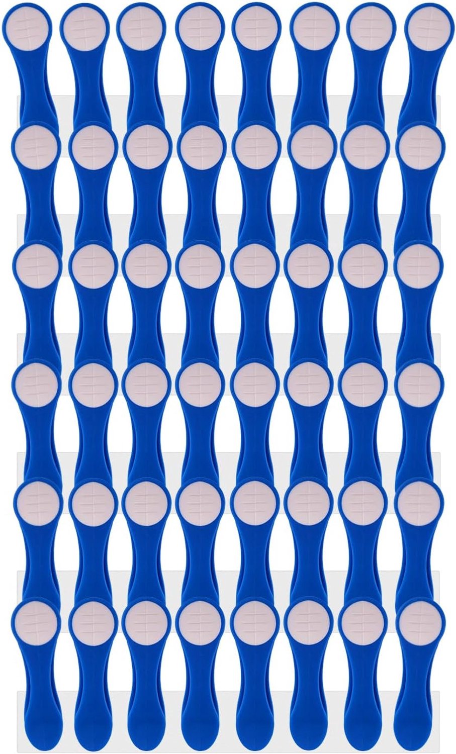Wasknijpers, wasclips met spiraalveren van roestvrij staal en softgrip, blauw/wit