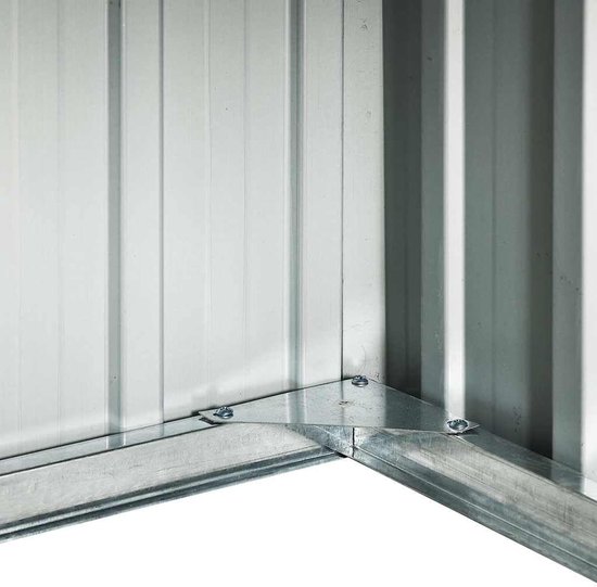 Garage voor grasmaaier, 92 x 97 x 63 cm, van verzinkt staal, groen — afbeelding 3