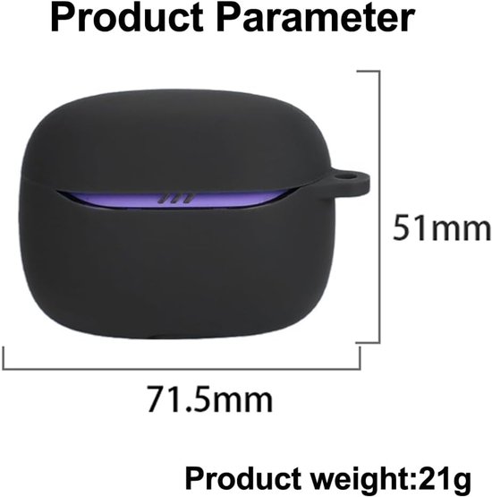 Cover Compatibel voor jbl TUNE BEAM 2, [Ondersteunt draadloos opladen] [Schokbestendige beschermhoes] 2x black white — afbeelding 5