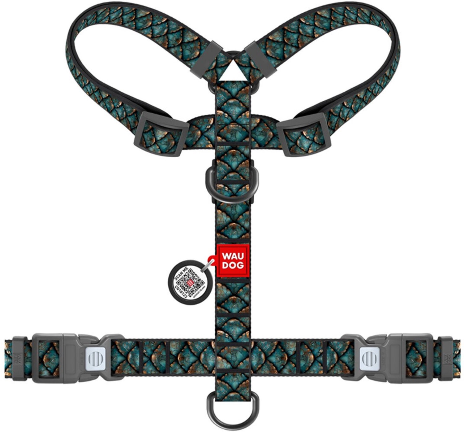 WAUDOG - Hondentuig Scales - Nylon - Maat L - 25 mm