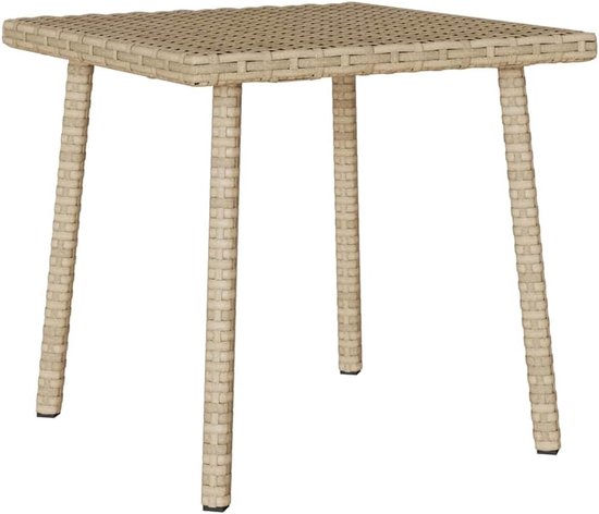 Salontafel 40x40x37 cm beige — afbeelding 5