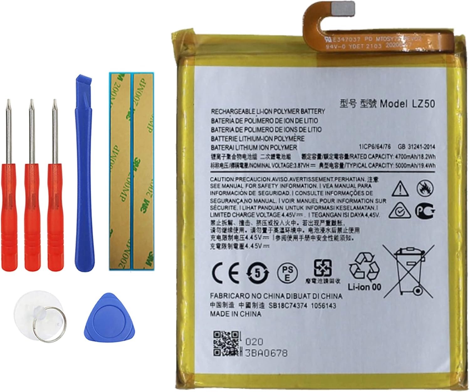 Accu compatibel met Motorola Moto G 5G Plus One 5G XT2075 XT2075-2 XT2075-3 met gereedschapsset
