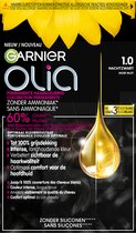 Garnier Olia Zwart 1 - Permanente Haarkleuring Zonder Ammoniak - Tot 100% grijsdekking - Intense, langhoudende kleur - Haarverf