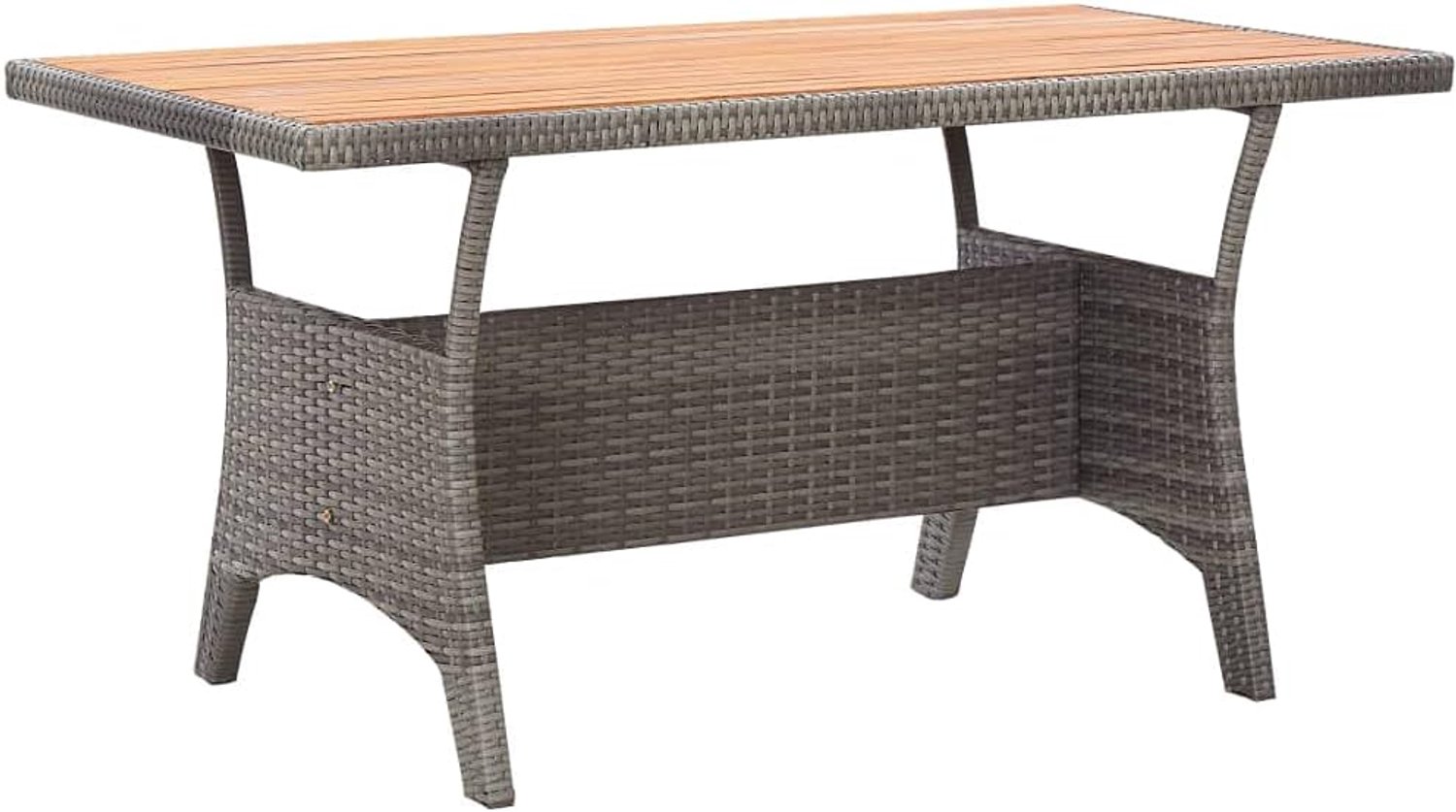 Grijs, 120 x 70 x 66 cm, acaciahout, patiotafel, loungetafel, outdoor, eettafel, voor tuinen, terrassen en balkons, grijs