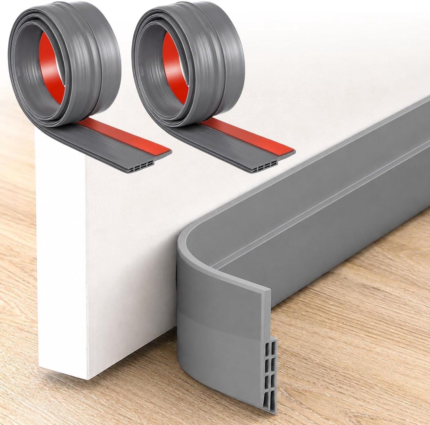 Tochtstopper, isolerende deurafdichting, deurafdichting, zelfklevend, windscherm voor ingangsdeur, koudebescherming, windscherm, akoestisch, insectenbescherming, voor huisdeur, slaapkamer en balkon