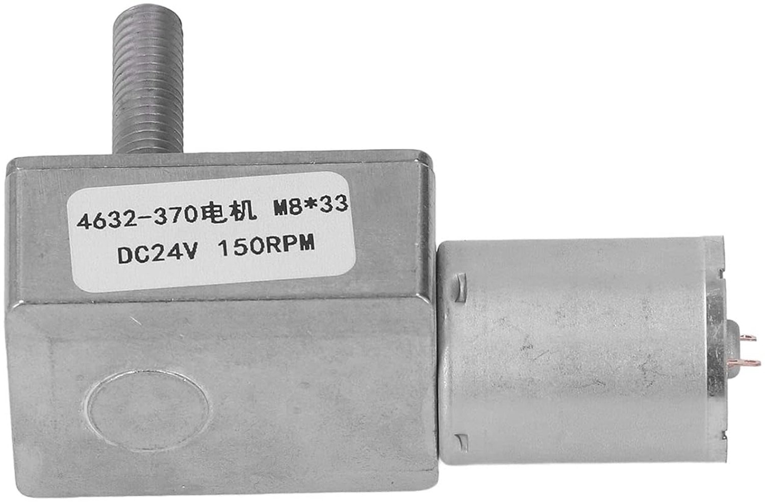 Wormmotorreductor Slijtvast DC24V voor Kleine Lieren en Deuropeners M8x33mm (150 tpm)
