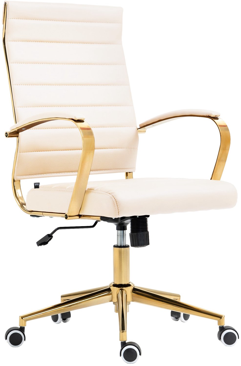 Luxe Comfort Bureaustoel - Verstelbaar - Kunstleer - Crème creme