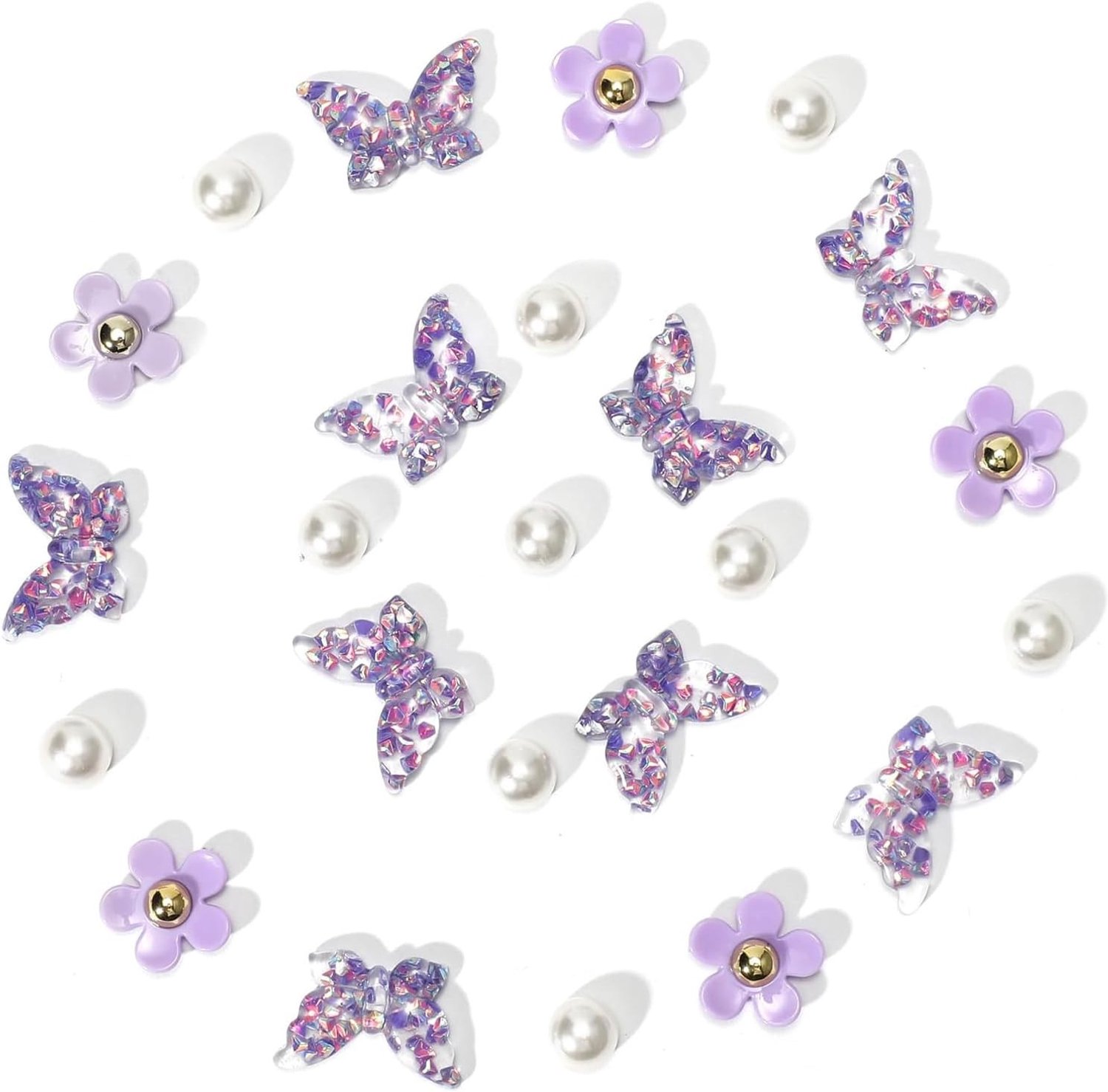 Kleurrijke 24-delige Schoen Charms voor Clogs en Sandalen voor Vrouwen en Meisjes