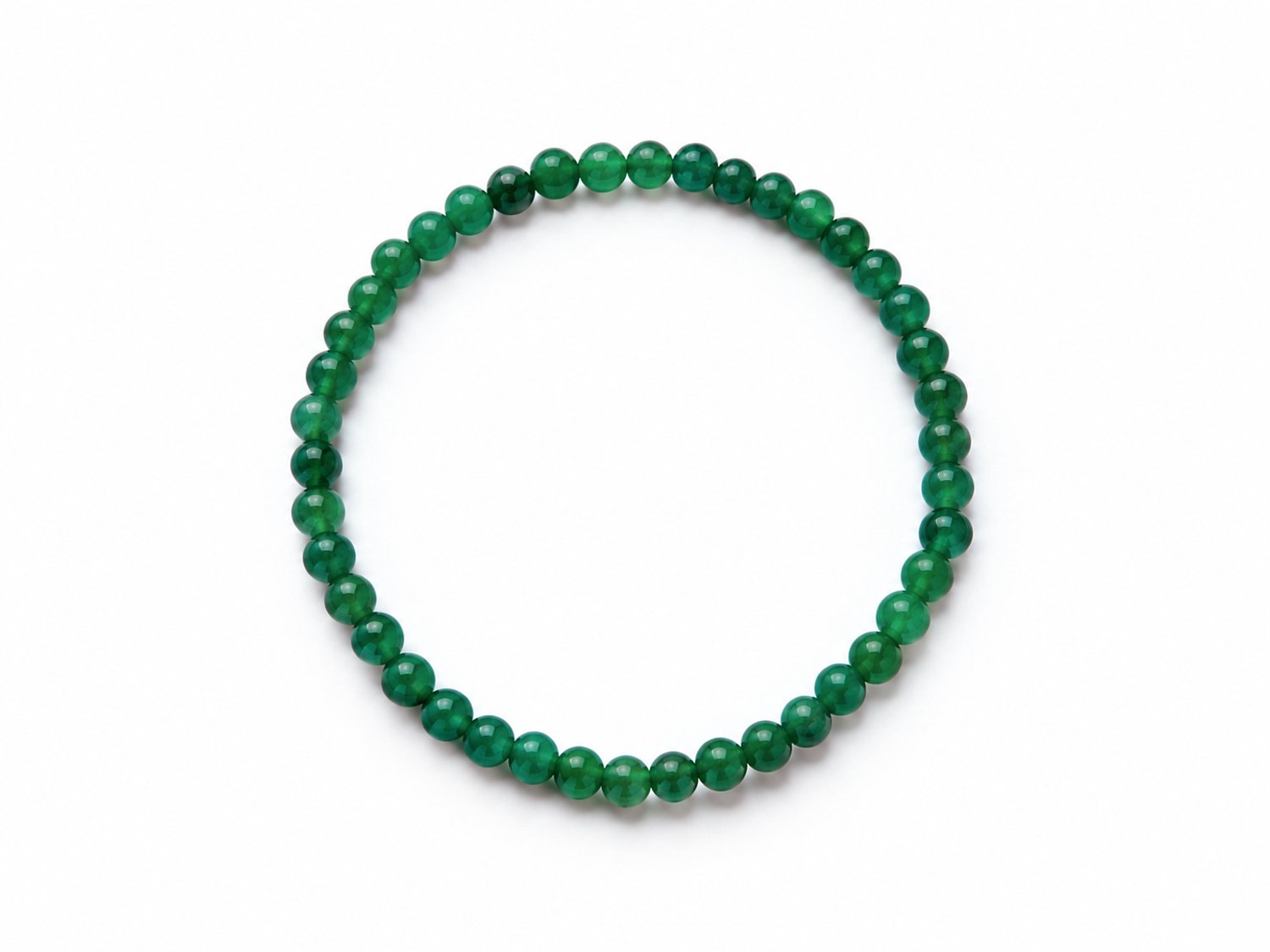 Fuchsiet Armband – 4 mm Kralen – Ø 17 cm – Groene Edelsteen Armband – Natuursteen Armband voor Dames en Heren – Fijn Sieraad