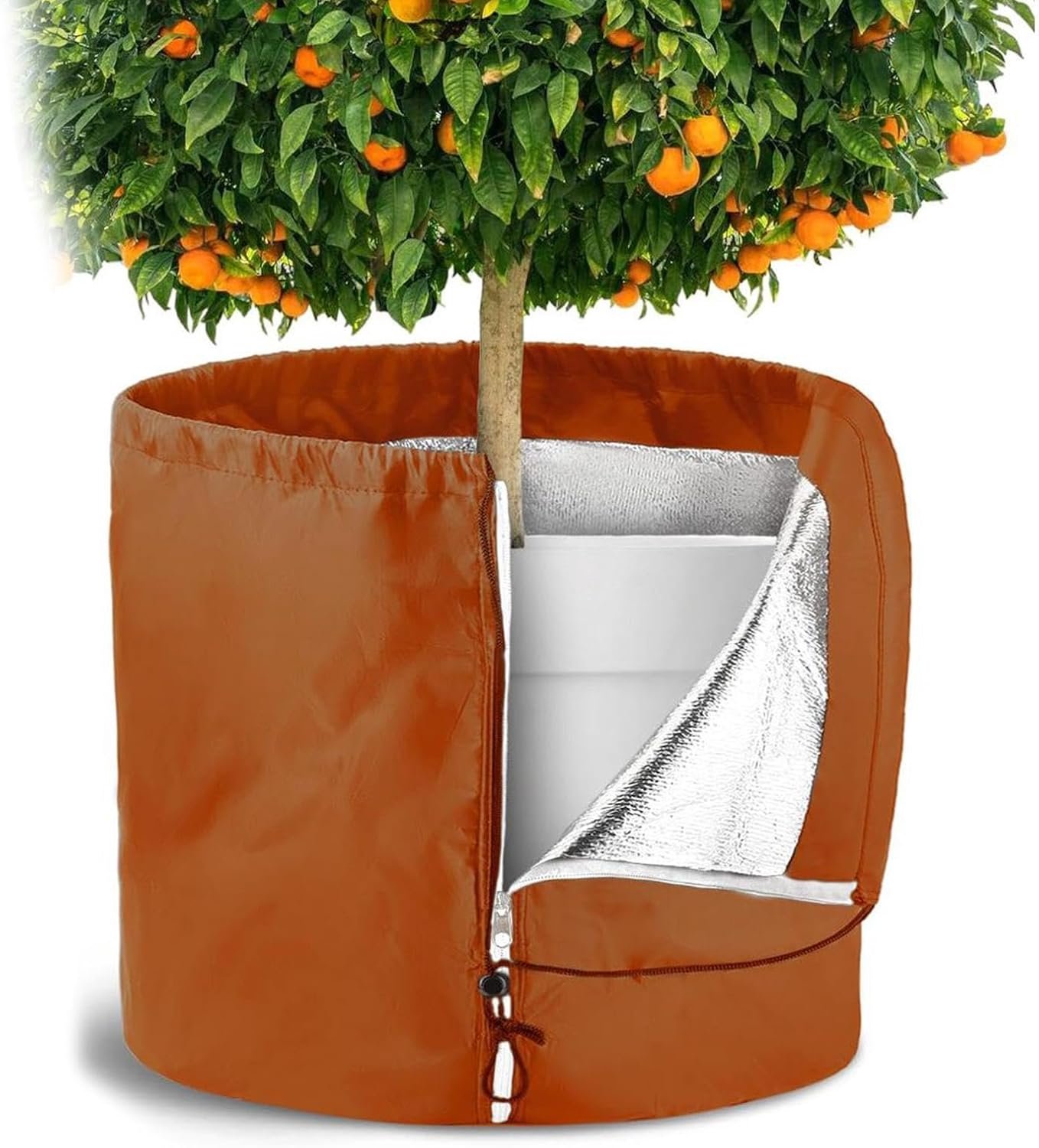 Famanu - Vorstbescherming voor bloempotten - Herbruikbaar en waterdicht - Groen 1 stuks