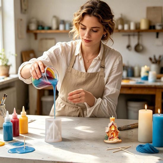 Vormen voor kerstkaarsen, cementvormen, sneeuwhuis, 3D — afbeelding 5