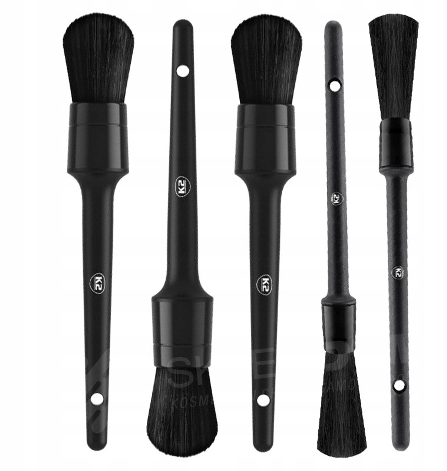 Merkloos Detailing Penseel Set - 2 maten voor auto interieur & exterieur
