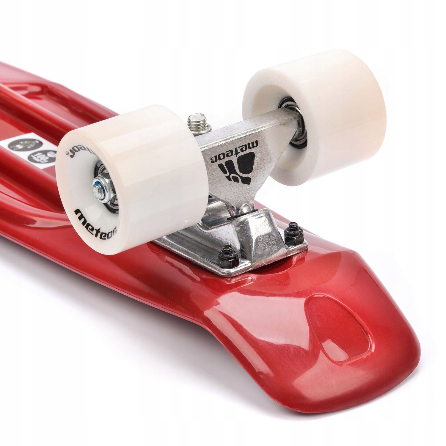Meteor Fiszka Skateboard voor Kinderen ABEC-7 Wielen Compact & Licht Rood