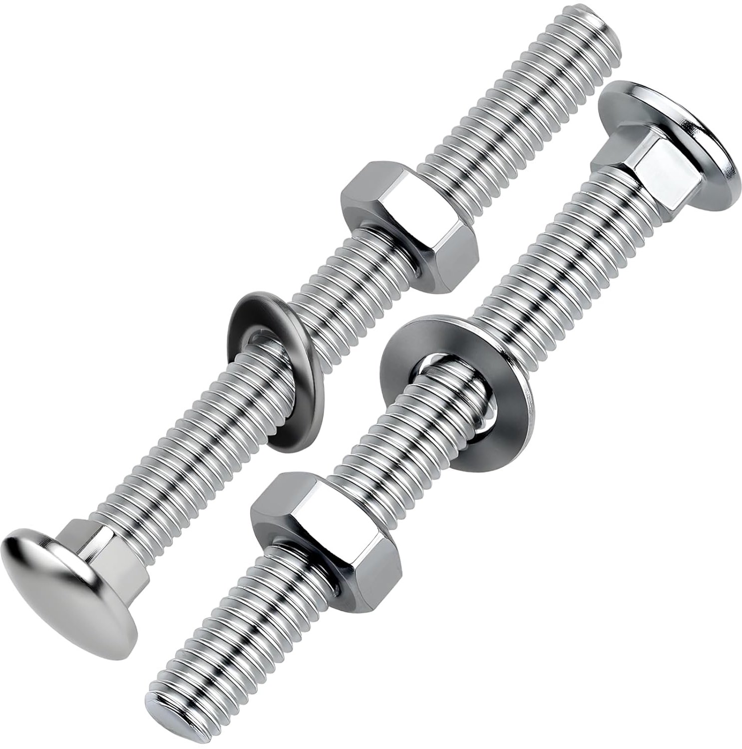 30 stuks slotbouten M6x60 mm slotbouten deurbandschroeven M6 vlakkopschroeven met moeren DIN934 en sluitringen DIN125 voor meubels decoratie bouwindustrie