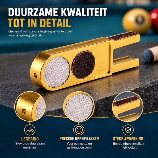 BukkitBow - Biljartkeu Tip Trimmer - Pool en Snooker Keu Shaper - Biljart Accessoire van Merkloos — afbeelding 2