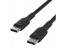 Belkin BOOST↑CHARGE Braided - USB-C naar USB-C Kabel - 0,15 Meter - 60W - Zwart