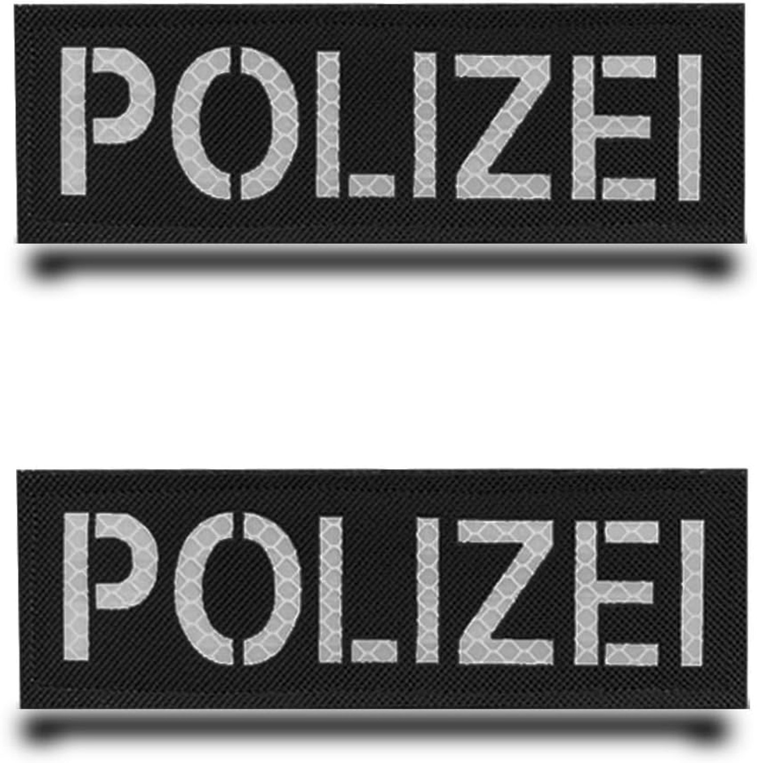 2 stuks "Politie" reflecterende Duitse politie infrarood IR vlag patch geborduurde badge patch met borduurwerk tactische militaire patch applicatie voor jas rugzakken kleding tassen vest