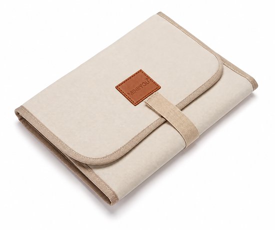 Baby Verschoonmatje voor onderweg - Waterbestendig - Beige - 58x30 cm van Bisous de LouLou — afbeelding 5
