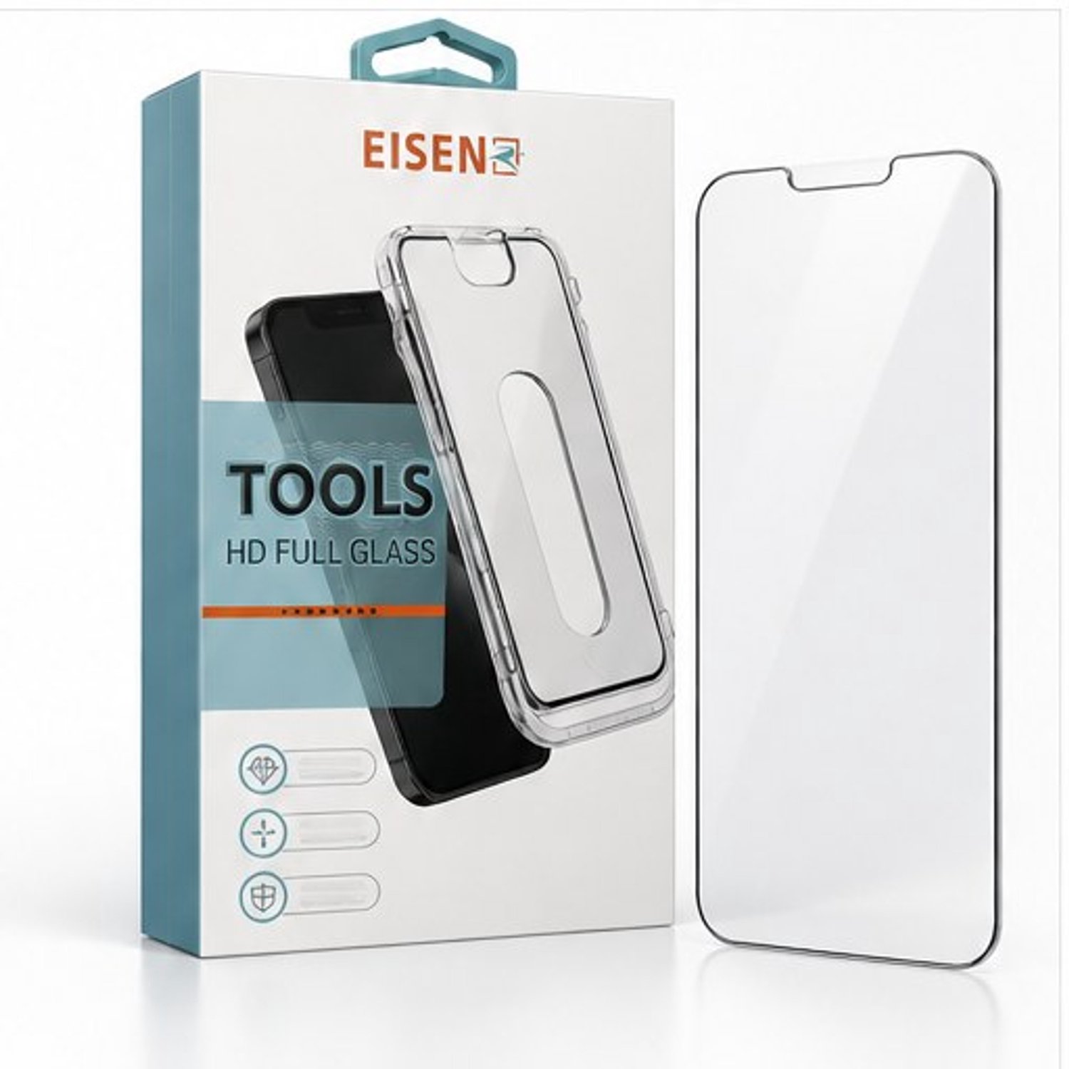 Eisenz - Privacy Screenprotector geschikt voor iPhone 14 Pro - Privacyglas - Tegen Meekijken - Gehard Glas - Met Installatiehulp