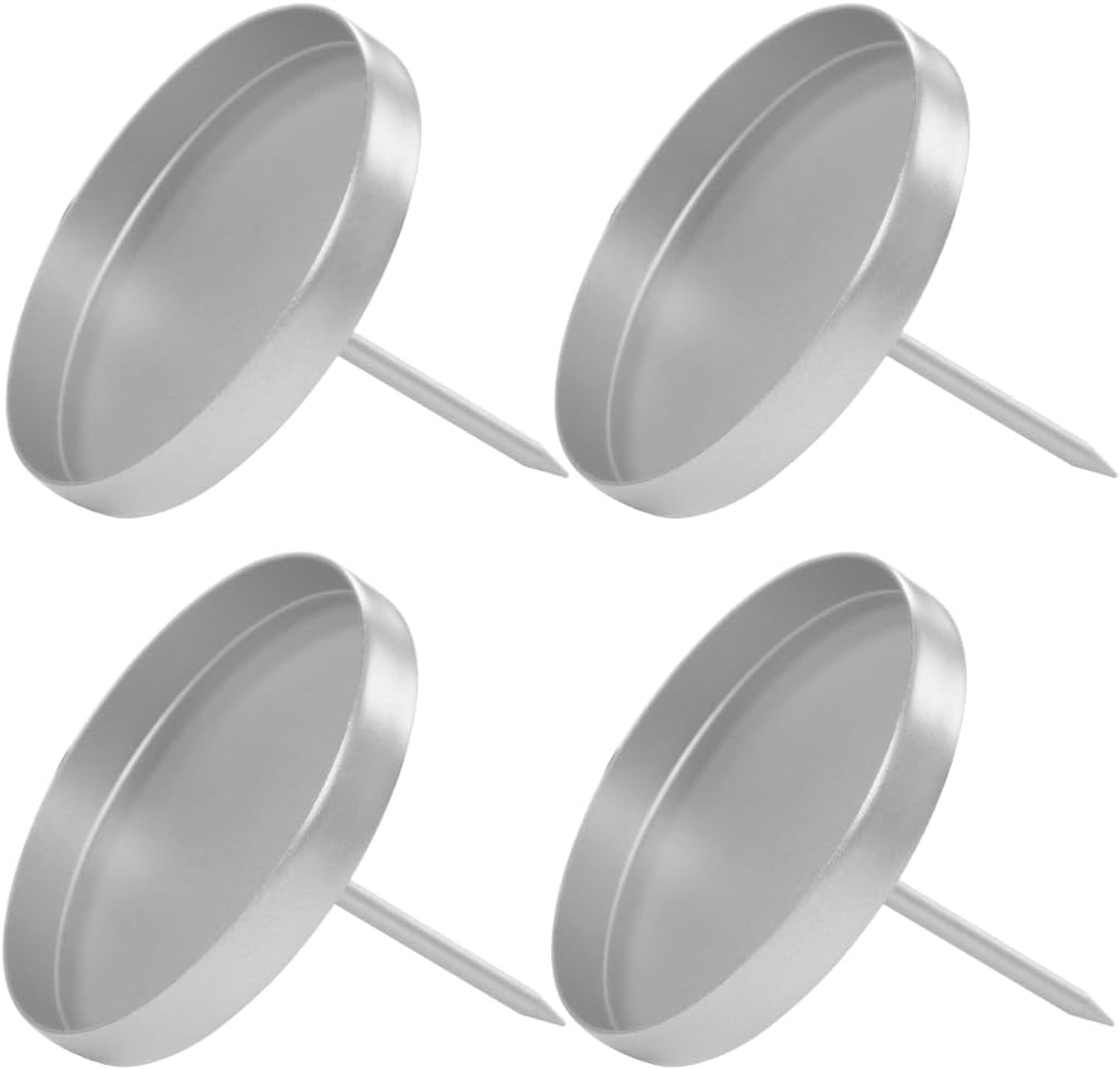 Kaarsenhouder, adventskrans, zilver, 8,5 cm, kaarsenhouder, blokkaarsen, 4 stuks, adventskandelaar zonder tags, kaarsenhouder ter bevestiging, lichtpunt voor adventskrans, Kerstmis, tafeldecoratie