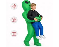Opblaasbaar Alien-Kostuum Voor Halloween - Halloween-Kostuum - Opblaasbaar Kostuum - Cosplaykleding - Met Mini-Ventilator