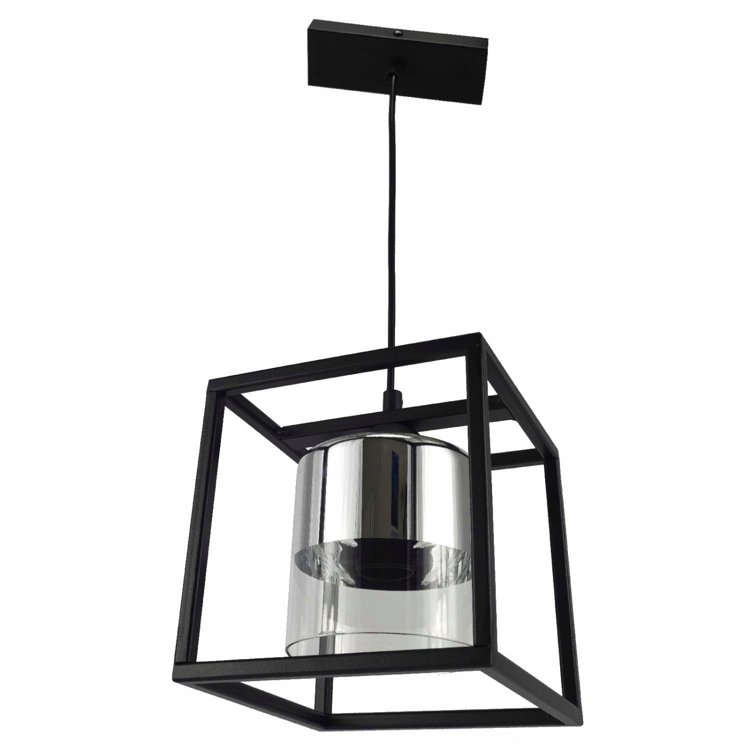 BOX CHROM 1 Zwarte Plafondlamp met LED Kooi - Stijlvol en Modern