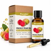 PureOil – Cactusvijgolie – 50ml - Koudgeperst & Hexaanvrij – 100% Puur, Natuurlijk – Cactusolie - Prickly Pear Seed Oil - Voor Haar | Huid | Gezicht | Scalp | Wimpers | Wenkbrauwen | Nagels | Massage - Haarolie